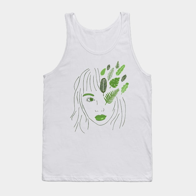 leaf girl Tank Top by FandomizedRose